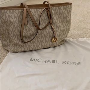 Large Cream Michael Kors Tote